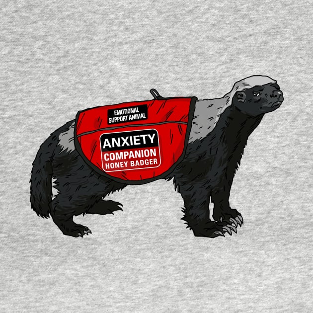 Anxiety Companion Honey Badger by castrocastro